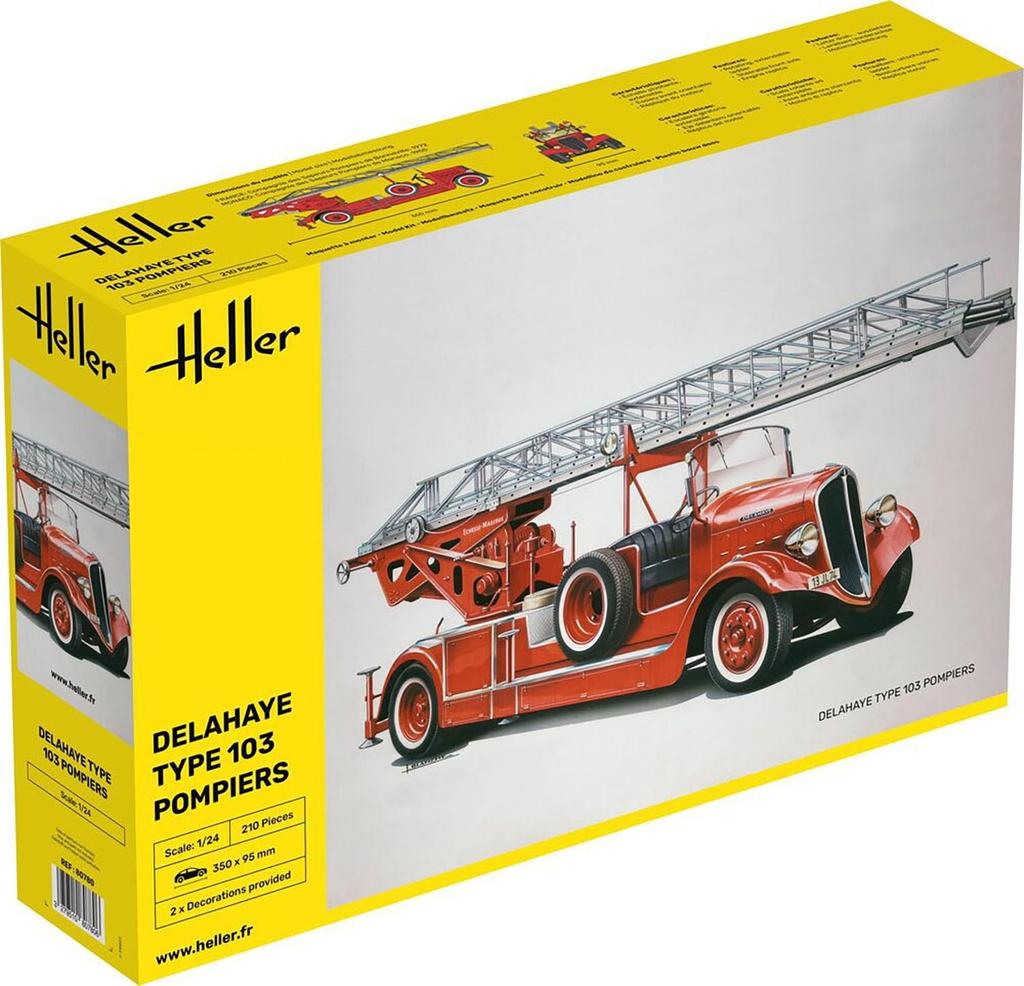 PLATZ Heller Delahaye Тип 103 Пожарная машина Пластиковая модель HE80780 1/24 (Машина)