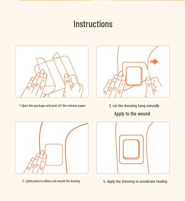 Гидроколлоидный пластырь Tuoneng против пролежней для крестцово-копчиковой области пожилых