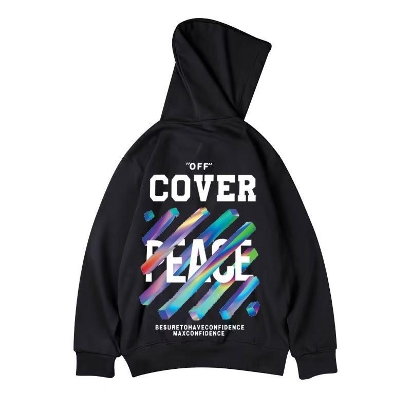 M-8XL Men Oversize Pullover Hoodie Fashion Loose American Style Trendy Three-dimensional Letters Print Couple Clothes