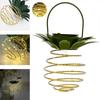 New Solar Powered Iron Pineapple Lantern Outdoor Courtyard Garden Corridor Decorative Hanging Lamp LED Copper Wire Light String