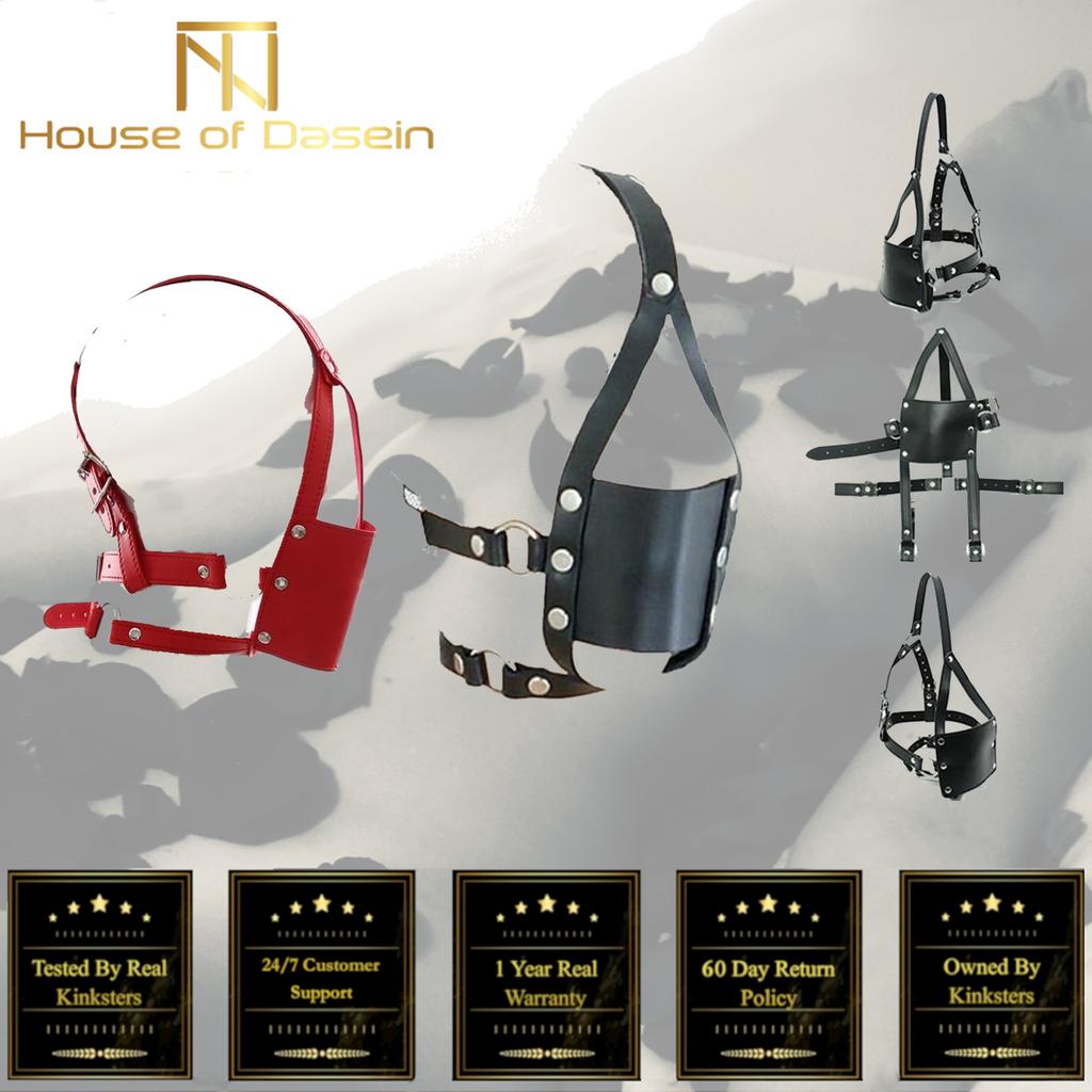 Наголовная шлейка с шаровым кляпом Черный Красный Кинк Фетиш Ограничения Кляпы