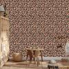 Animal Skin Wallpaper Orange, Rust, Brown and Gray 50x1000