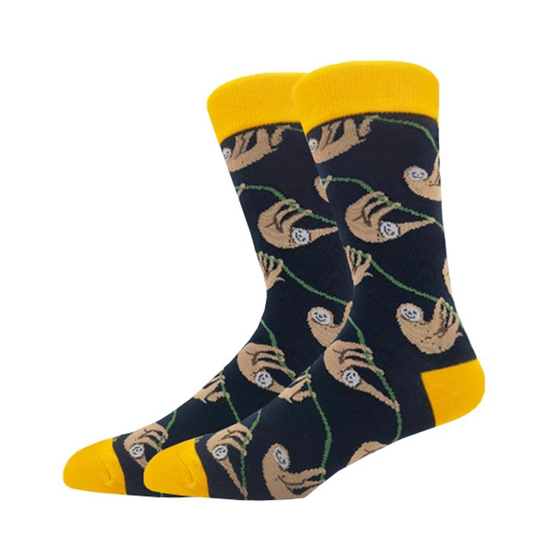 Мужская мода осень-зима носки для скейтборда Happy Creative пингвин дельфин акула коала носки новинка команда смешные мужские носки