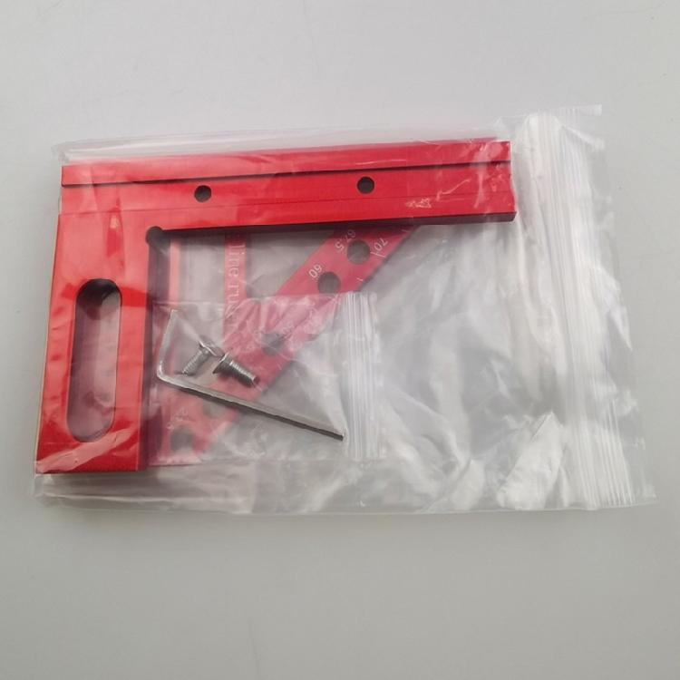 Алюминиевый квадратный угольник-транспортир из алюминиевого сплава 45/90 градусов, измерительная линейка с несколькими углами