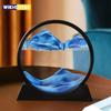 3D Песочные часы Зыбучий песок Движущийся песок Картина Круглое стекло Глубоководный пезаж Ремесло Текущая живопись Домашний офис Рабочий декор