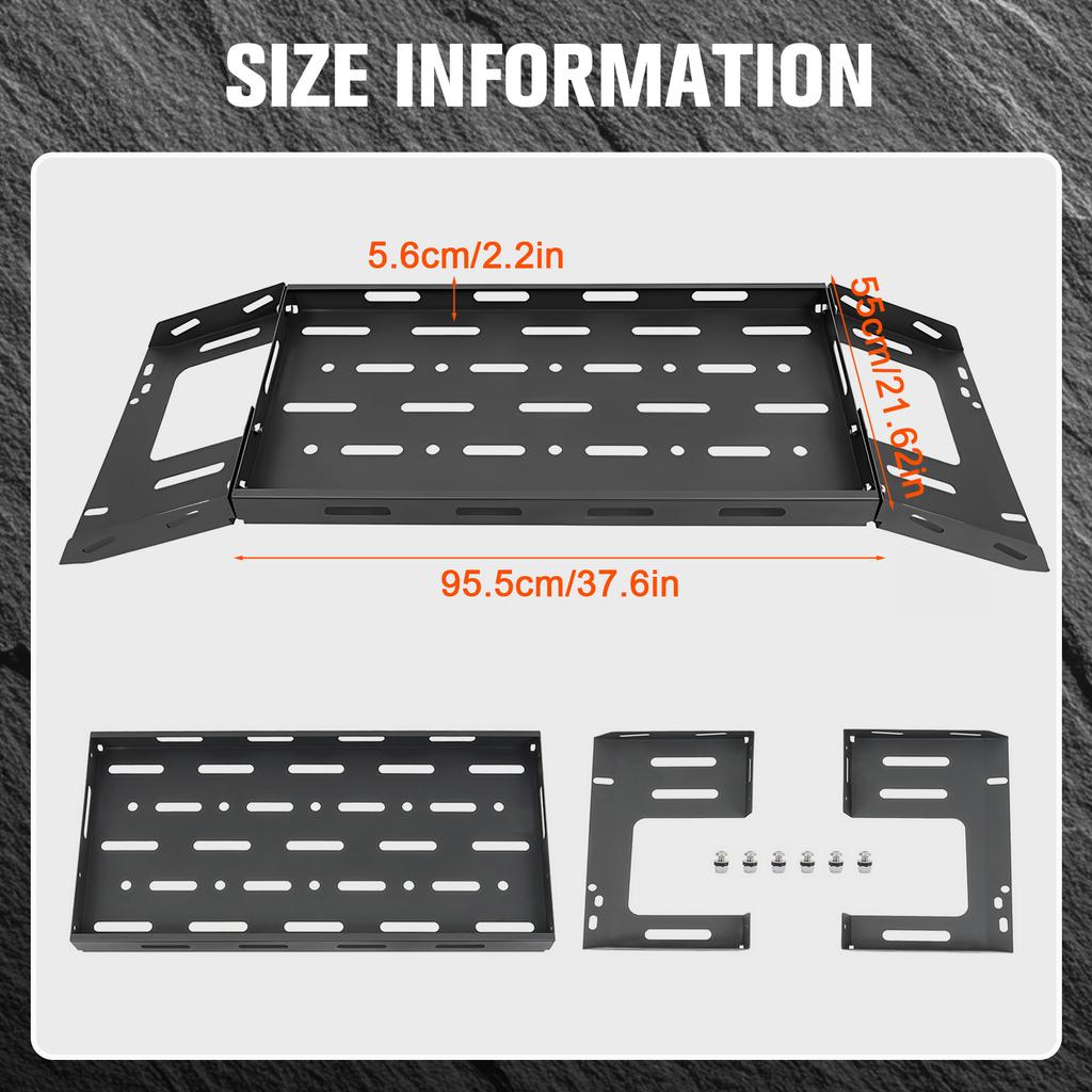 Rear Trunk Cargo Rack Interior Storage Basket Tray Storage Rack Anti-Scratch Car Trunk Luggage Frame for Wrangler JL Accessories