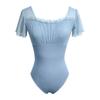 Womens Ballet Leotard With Short Flutter Sleeves Adult Dance Practice Training Performance