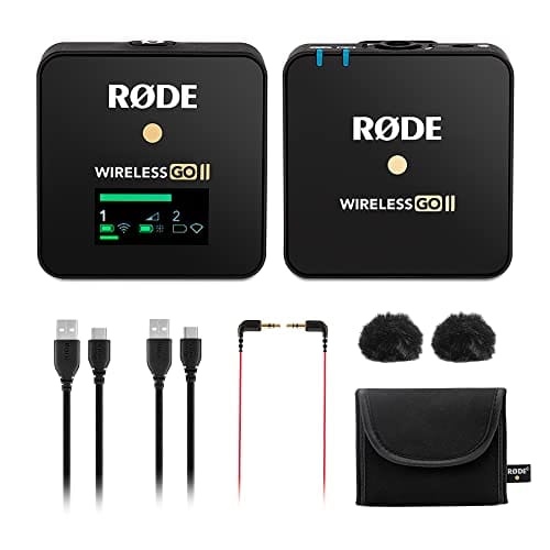 RODE AUX Microphones Wireless GO II Single Wireless Microphone System (WIGOIISINGLE, Black)