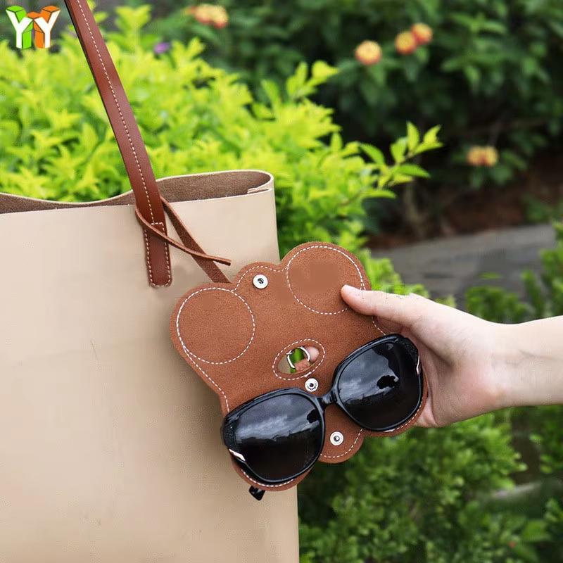 Новый Чехол для Очков Для Чехол Кожаный Полихромный Портативный Легкий Подвесной Защитный Сумка для Хранения Солнцезащитных Очков Дорожный Аксессуар