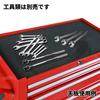 BIG RED Tool Cabinet Roller Cabinet Multipurpose Tool Box Large Storage Capacity TJ1307B 7-tier (Red/with Casters)