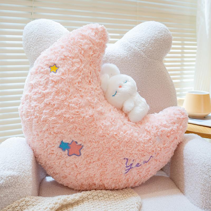 Moon Star Shaped Pillow Plush Toy Soft Cushion for Bed Sofa Decoration Birthday Gift