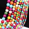 DIY Material 4/6/8/10/12mm Handmade Loose Beads Natural Stone For Jewelry Making Necklace Bracelet 15-40Pcs Turquoise Random Color Round  Accessories