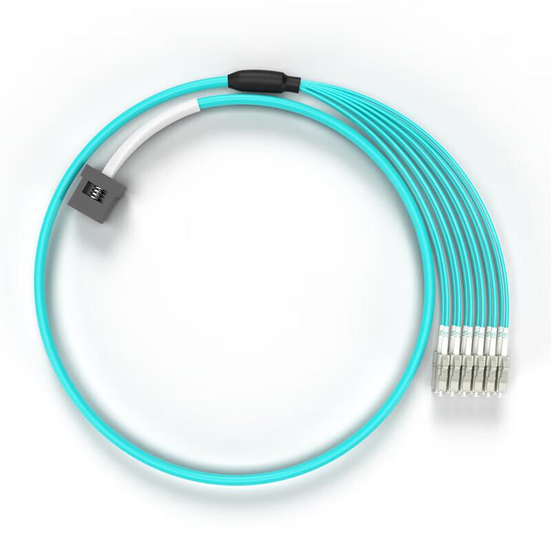 HAILE Telecom-Grade OM3 12-Core MT-LC Multimode Fiber Optic Patch Cord - 10 Gigabit