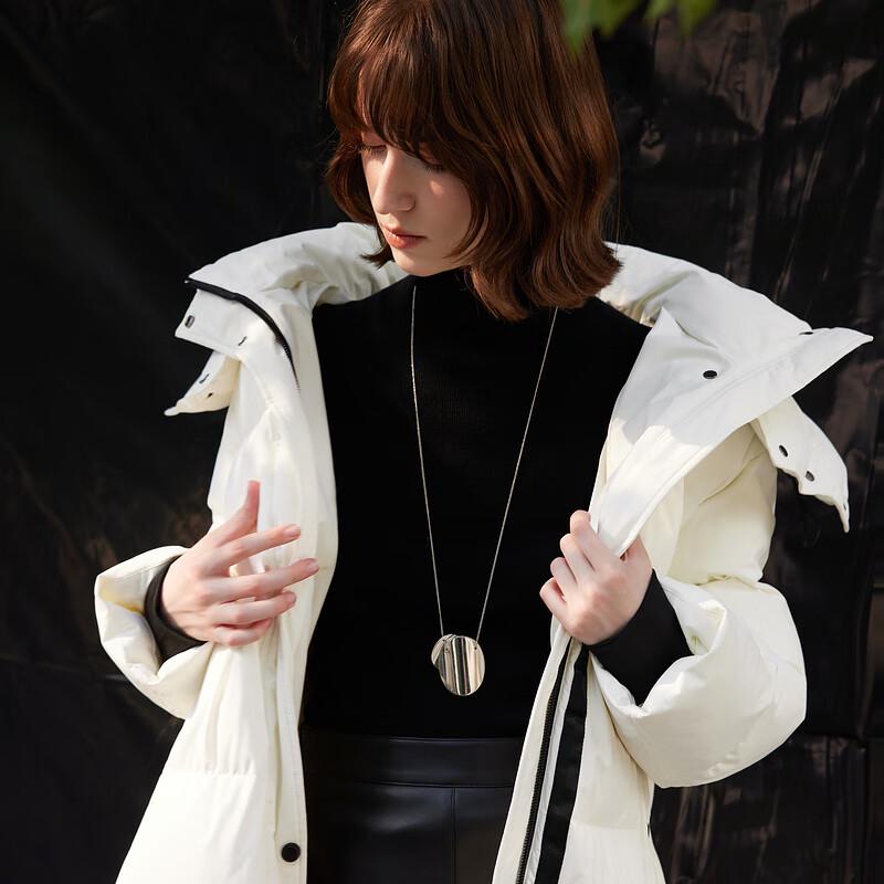 Женское зимнее пуховое пальто 2024 года с длинным пуховиком из 95% гусиного пуха