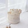 Baby Bags Cute Bear Home Cleaning Storage Cotton Mommy Bag for Diapers Toys Organizers Embroidery Flower Fabric Baskets