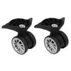 One Pair Suitcase Casters Nylon Black Luggage Wheels for Replacement Upgrade Travel