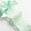 Breathable for Toddlers Girl's Knee High Socks Soft with Bowknot Comfy Princess Ruffle Cotton Solid Color Socks