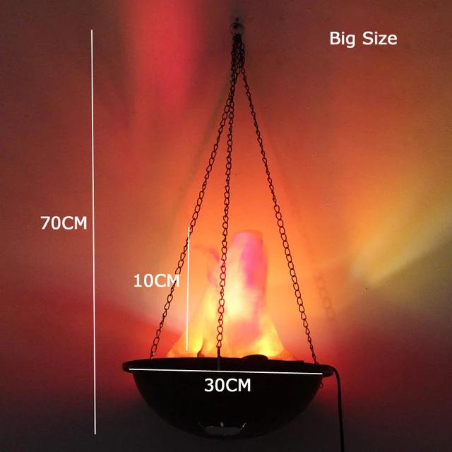 Halloween Decorative Flame Brazier False Fire Burning Prop Simulation LED Electronic Fire Pot Secret Room Ghost House Decoration