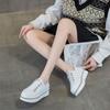 Leather Little White Shoes Women's Spring New Sports Little White Shoes Women's Versatile Thick-soled Heightening Casual Shoes Board Shoes