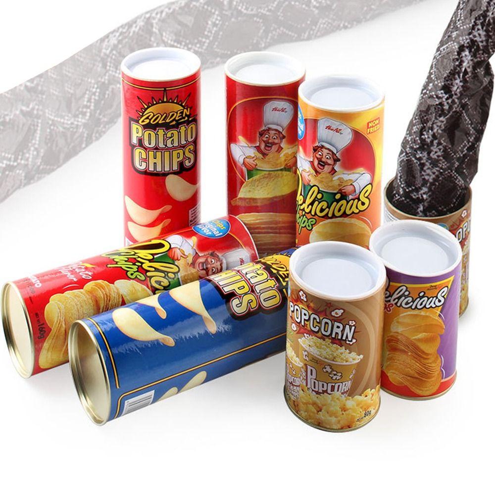Fun Toys April's Fool Day Snake Tricks Chips Cans Snake Novelty Funny Toy Magic Potato Chips Cans