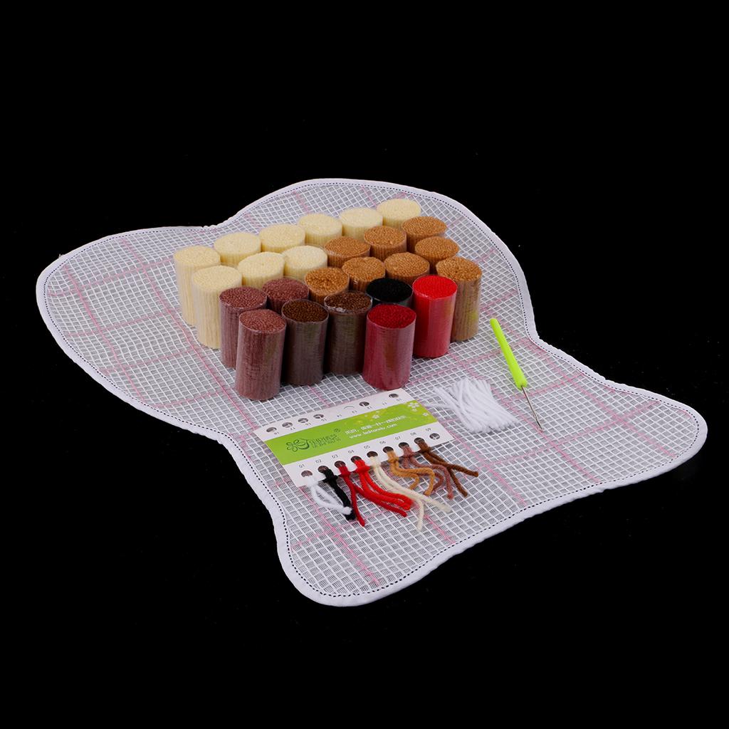 Наборы крючков с защелкой игрушечного медведя, коврики, подушки, поделки, вышивка для начинающих, белый цвет