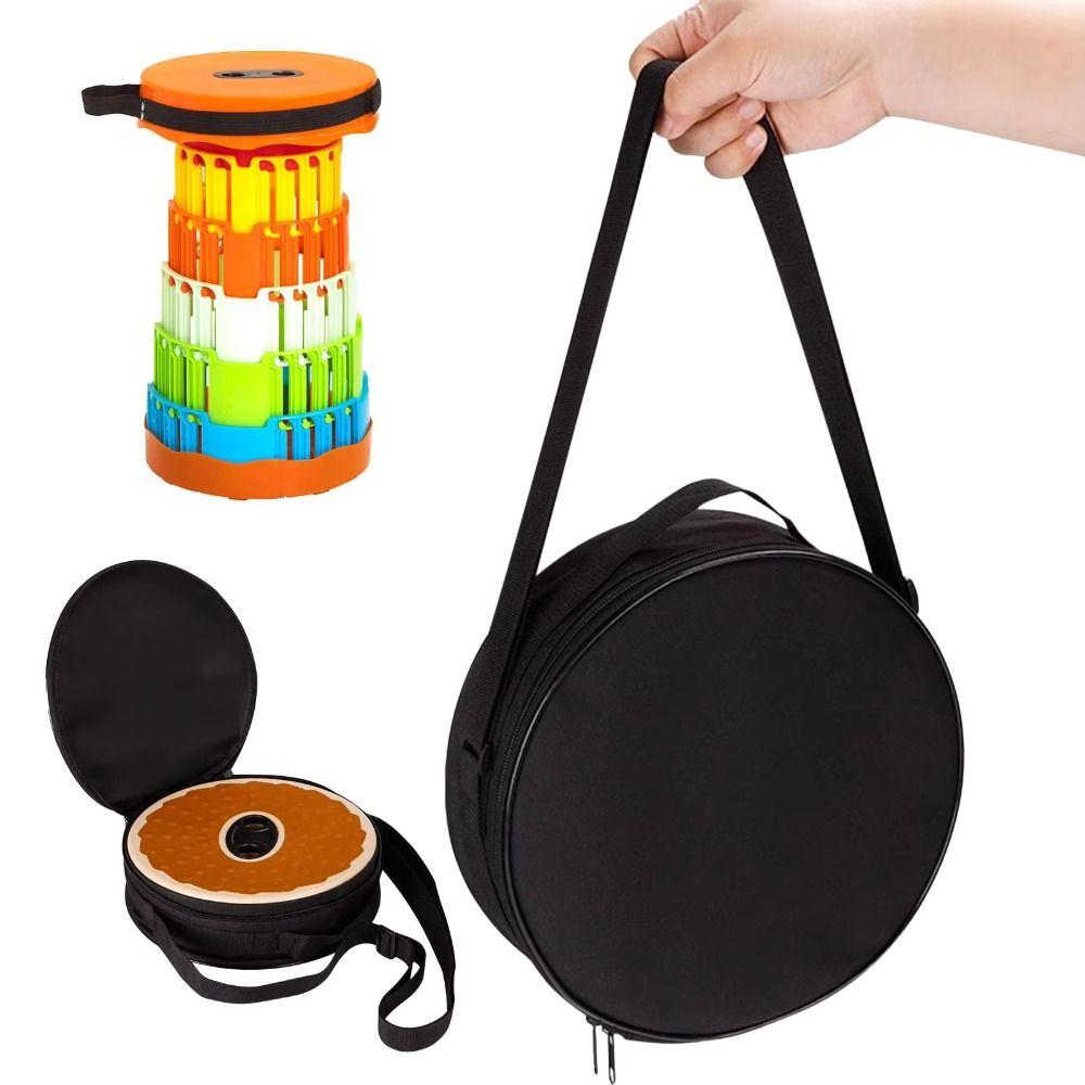 Lightweight Foldable Stool Bag Durable Round Organizer Bag Folding Stool Bag Hiking Accessories