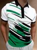 Trendy striped short-sleeve polo shirt, casual and comfortable for daily wear.