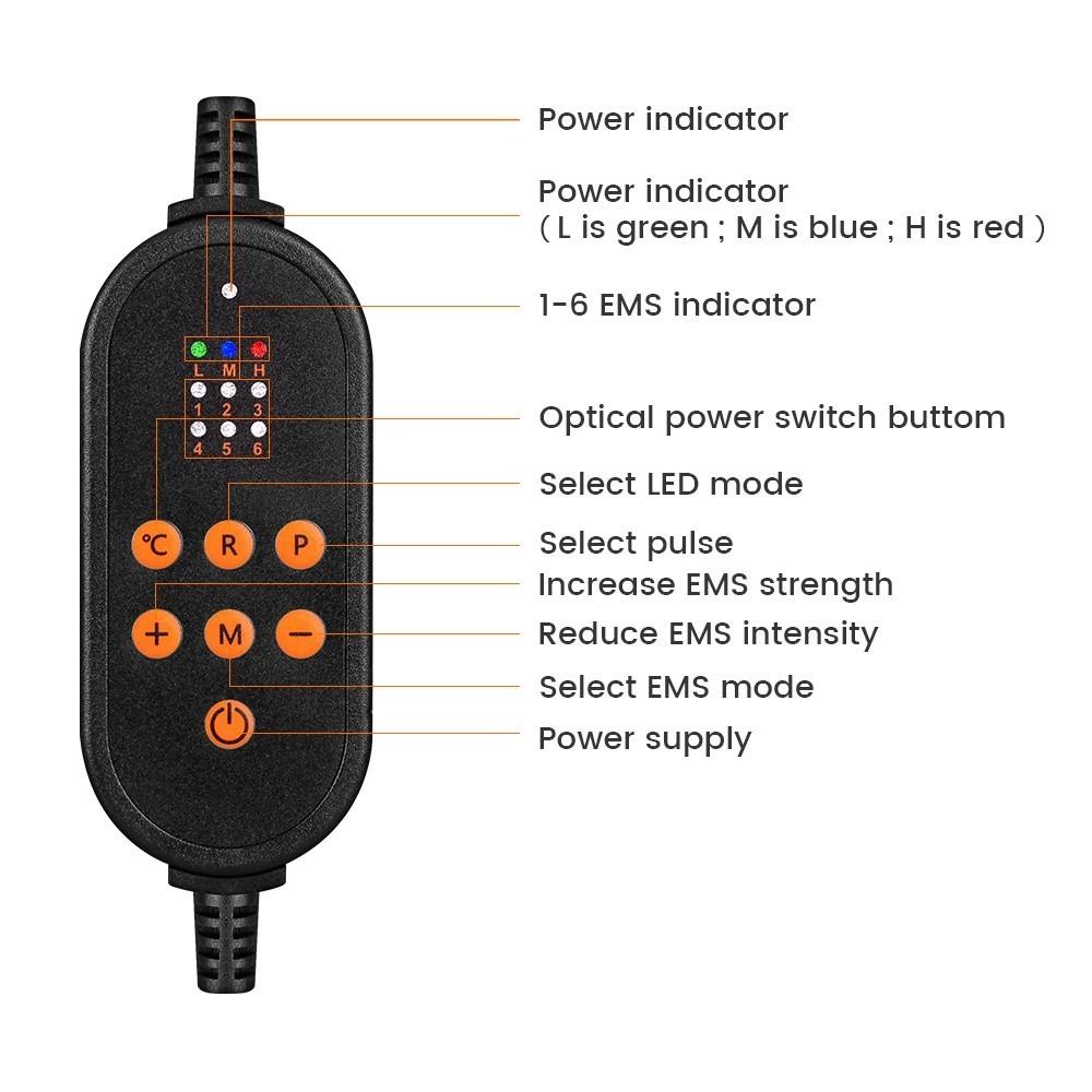 12 В Инфракрасный Красный Свет Терапевтическое Устройство Светодиодный Свет И EMS Двойного Действия Пояс Для Терапии Шеи Нагревающий Подушка для Облегчения Боли в Шее и Плечах
