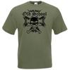 Newest Fashion TShirt Olive Old School Biker Iron Cross Skull Skull 100 Cotton Print Shirt Tee Cotton Tee Shirt