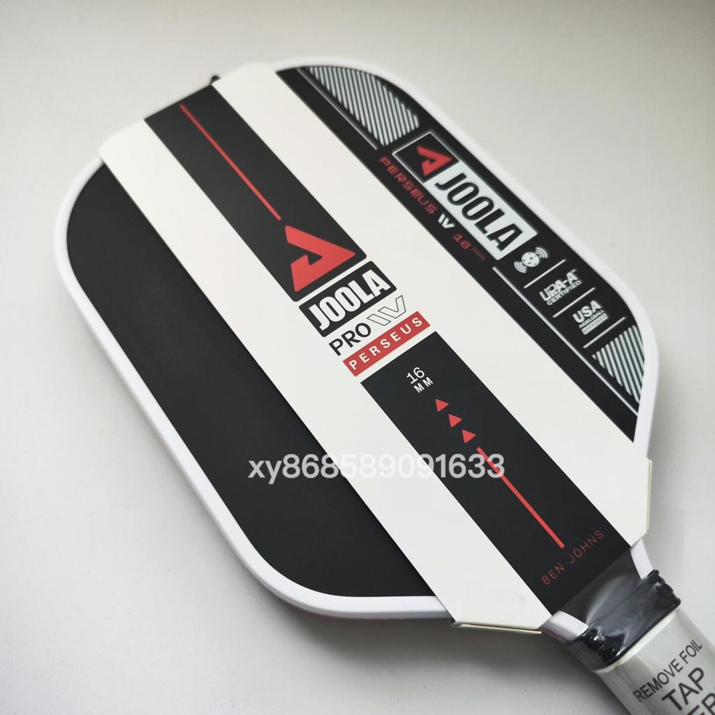 jola Pro IV Perseus Pickleball Paddle Black White T700 Carbon Fiber 16mm Thick Professional Tournament Racket