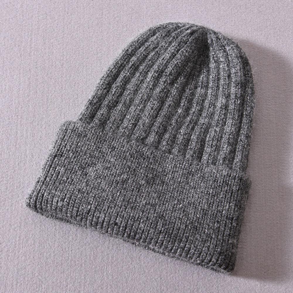 Children's knitted hat rabbit velvet classic striped soft cute autumn and winter outdoor wool hat warm and windproof