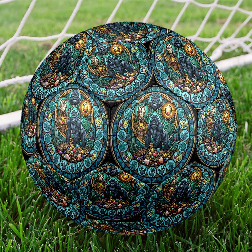 Gorillas Tropical Treasure Round Football Size 5 Adult Ball Suitable for Training Matches and Outdoor Team.