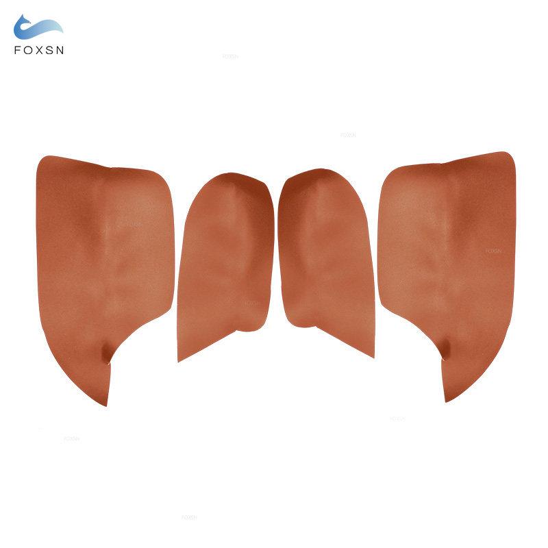 4 шт., автомобильный Стайлинг, внутренняя отделка из микрофибры, кожаная дверная панель, подлокотник, наклейка, отделка для Mitsubishi ASX 2013 2014 2015