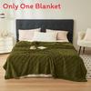 Multicolor Waffle Fleece Throw Blanket For Home Comfort And Warmth