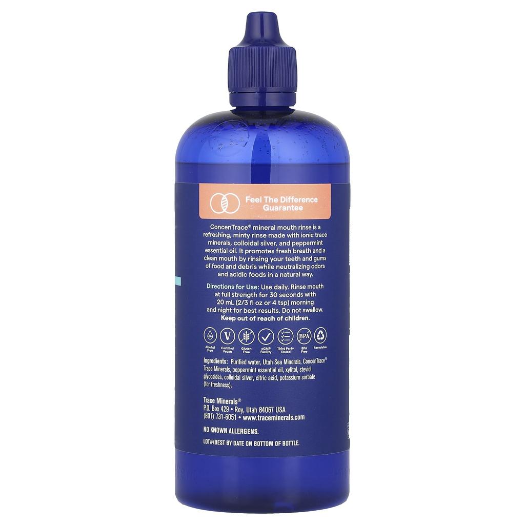 Trace, ConcenTrace® Mineral Oral Rinse, без спирта, мята, 10 жидких унций (296 мл)