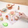 Kids Wooden Cooking Role Play Set Bear Themed Kitchen Toys For Early Education