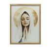 Prayer of the Virgin Mary with a Golden Halo Prayer of the Virgin Mary with a Golden Halo, 40X50 Cm, Golden Aluminum Frame, 230 Gsm Matte Paper