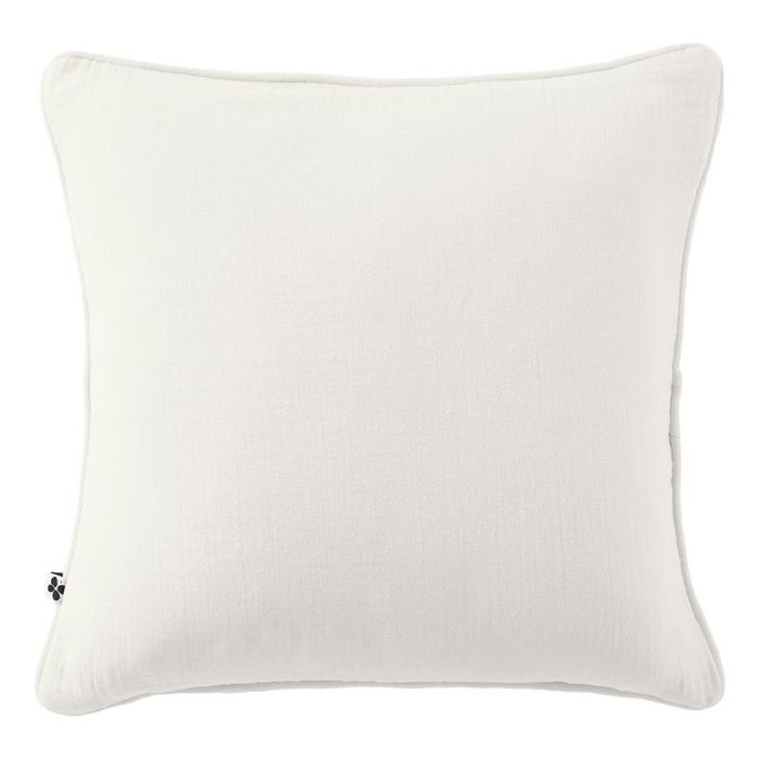 Coussin déhoussable avec passepoil "Gaïa" 45 x 45 cm "Gaze de Coton" l'Effet Papillon