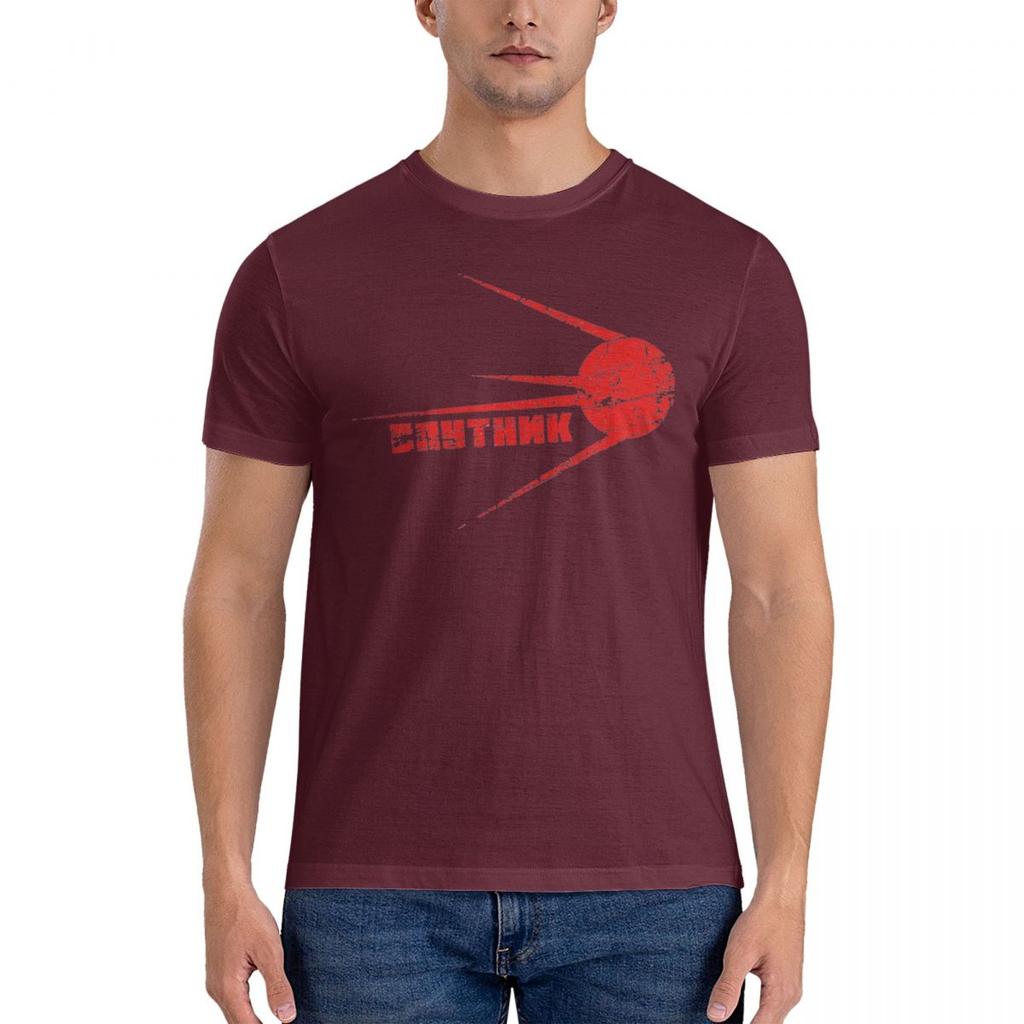 SPUTNIK CCCP Russian T Shirt Beach Y2K Casual T Shirts 100% Cotton Leisure Tee Shirt For Mens Short-Sleeve Design Tees