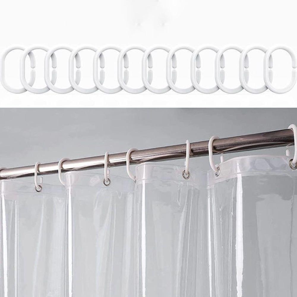 With Hooks Transparent Bathroom Curtain Liner Metal Grommet Bathtub Partition Curtain Restroom