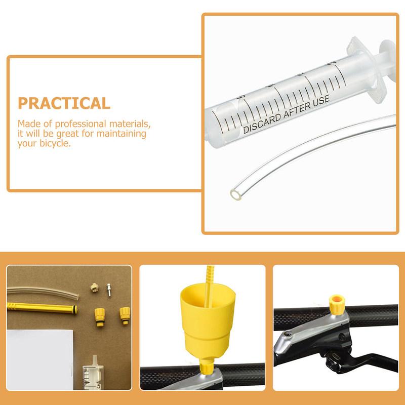 Hydraulic Disc Bleed Tool Bike Brake Bleeding Kit Compatible with Mtb Road Bikes Mineral Oil Fluid Refill Syringe for Narrow Gap
