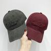 Бейсболка унисекс с вышитыми буквами, винтажный стиль, регулируемый изогнутый козырек, легкий полиэстер, защита от солнца, спортивная шляпа для активного отдыха