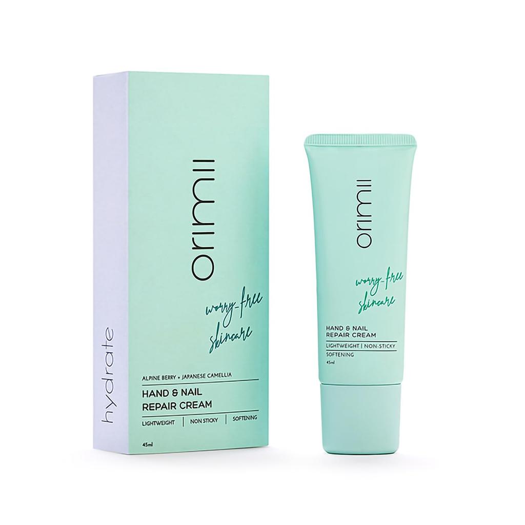 Orimii Nail & Hand Cream for Women 45ml Pack of 1 | Moisturizes Hands, Strengthens Nails & Repairs Cuticles | Lightweight Non-Greasy Hand Moisturizer