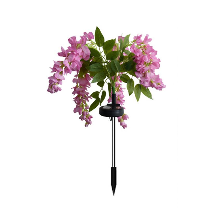 Солнечные садовые фонари для улицы, 4 ветки, цветочные фонари для улицы, 2 режима, водонепроницаемый садовый декор для двора, патио, дорожки, заднего двора