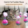 Interactive Colorful Mouse Tumbler Cat Toy - Scratch & Bite Resistant, Self-Play Boredom Relief Plush for Kittens
