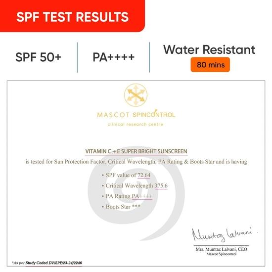 DOT & KEY Витамин C + E Супер Яркий Солнцезащитный Крем Spf 50 | Защита от солнечного света, UVA/UVB и синего света | Для ровного тона и сияния кожи | С жидким SPF 50+++