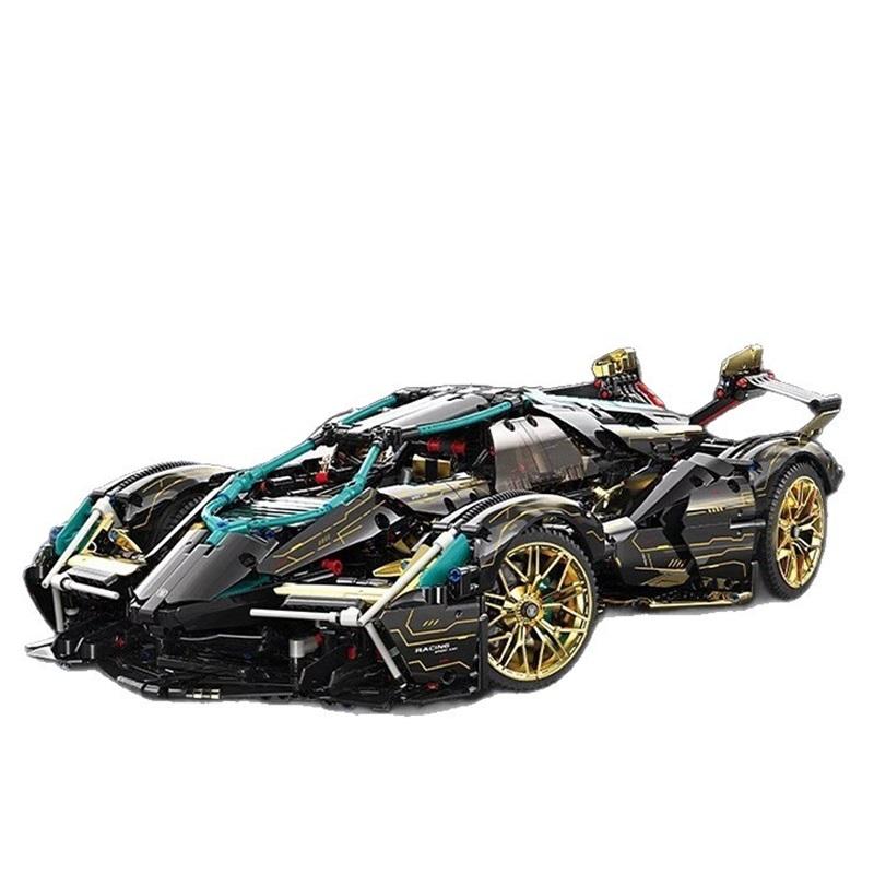 Совместимо с LEGO Technic Механический набор Lamborghini Черно-золотой V12 Концепт Суперкар Собранная Строительный Блок Игрушка