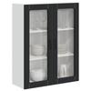 Glass Wall Cabinet LUCCA Black 80 x 31 x 100 cm Particleboard