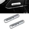 2Pcs/set 3D Citypop Edition Car Logo Sticker Emblem Badge Decal Rear View Mirror Metal Sticker Fit For B//enz