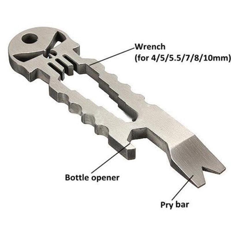 Edc Punisher Skull Multi-functional Survival Pocket Tool Keychain Self-help Kit With Premium Quality Materials For Everyday Adventures